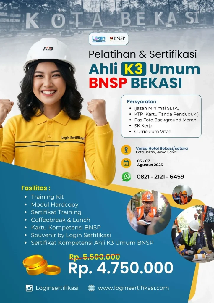 sertifikasi bnsp ahli k3 umum bekasi