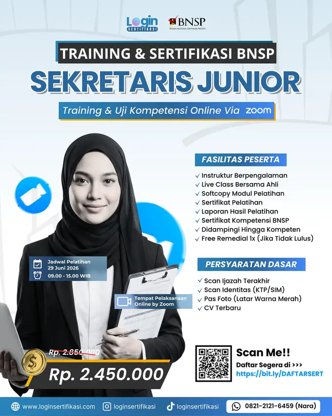 Sertifikasi Sekretaris Junior Juni 2026