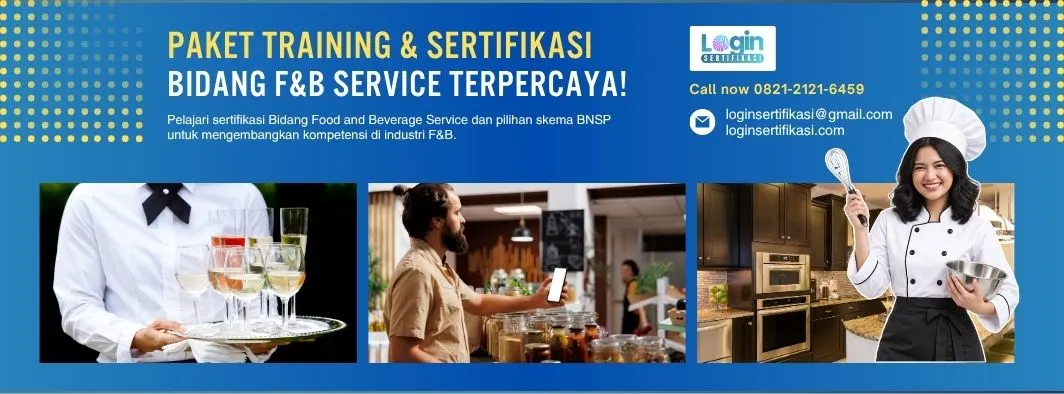 sertifikasi bidang f&b service bnsp