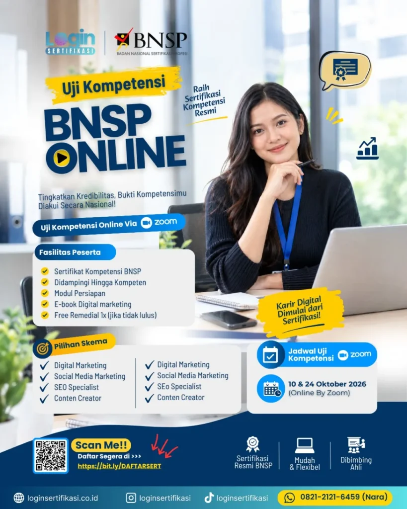 Sertifikasi BNSP Bidang DM Okt 26