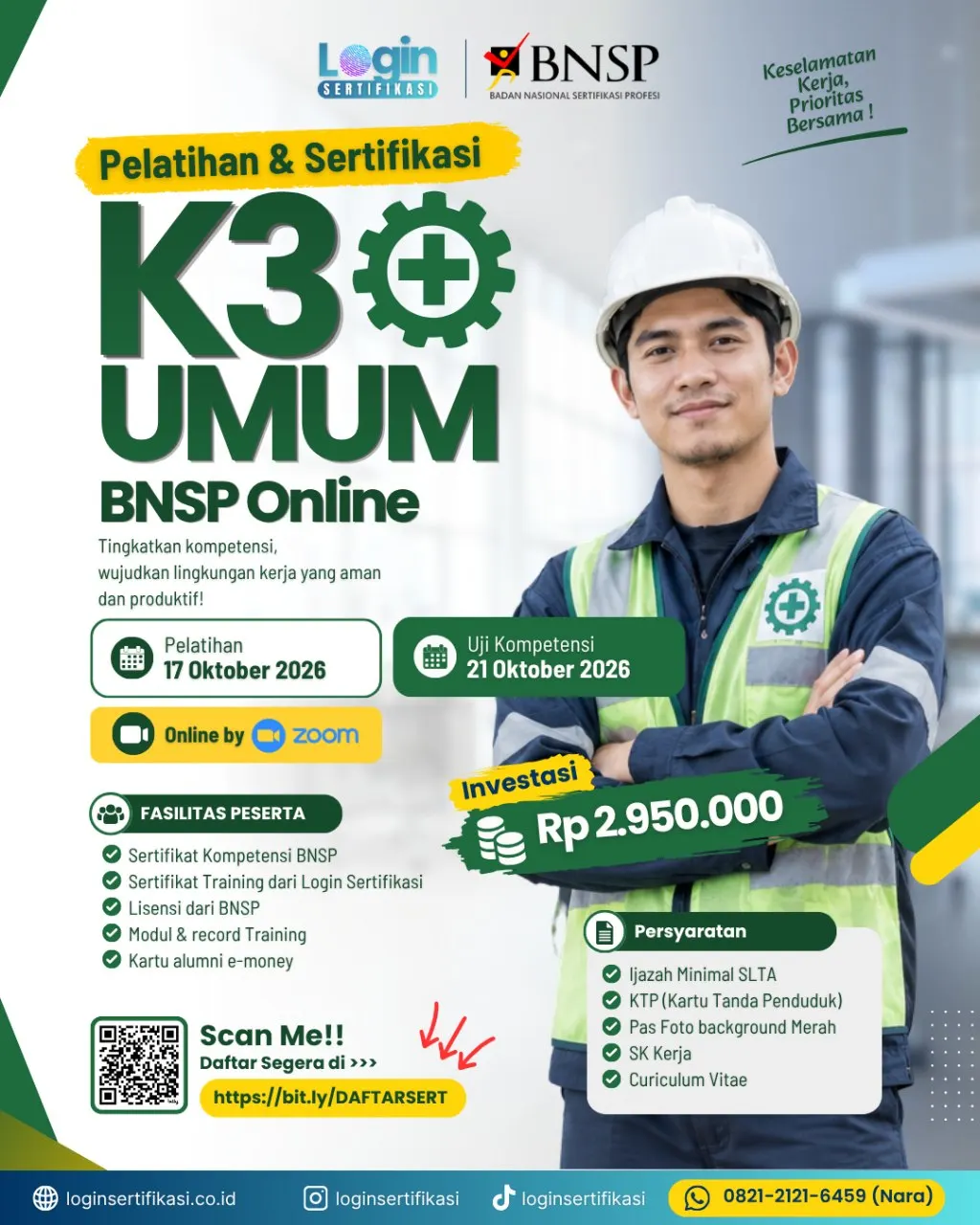 Sertifikasi BNSP K3 Umum Okt 26